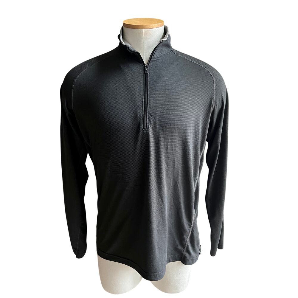 Mens Columbia Titanium Gray Athleticwear Quarterzip Shirt Size L